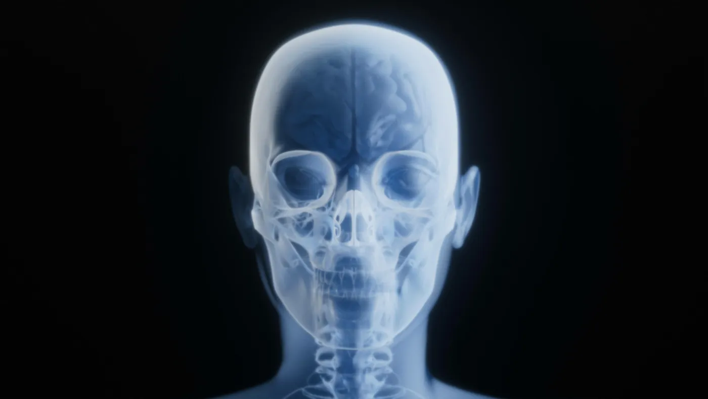 Rappresentazione radiografica del cranio e del tratto cervicale superiore